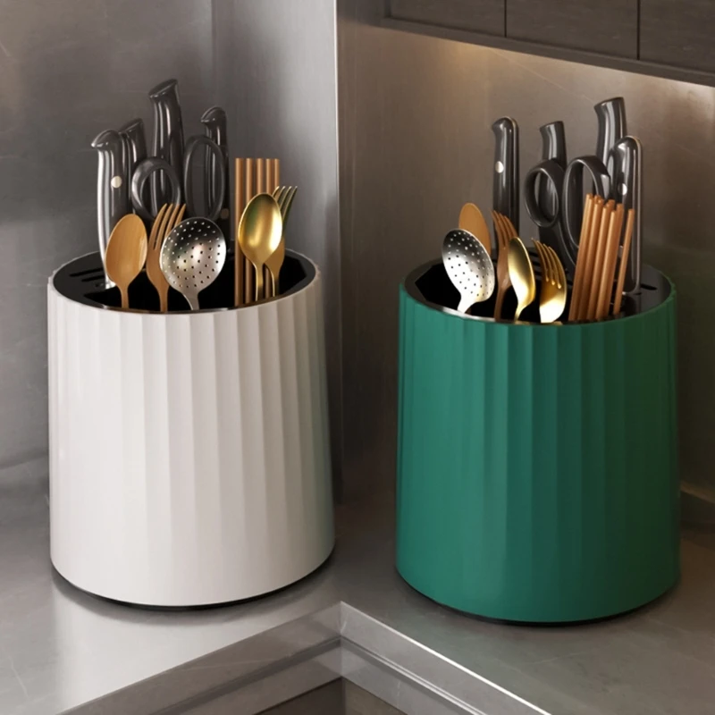 

Multifunctional Rotation Knife Holder Simple Knives Storage Rack Stands for Cutlery Utensil Inserted Block Storage Rack