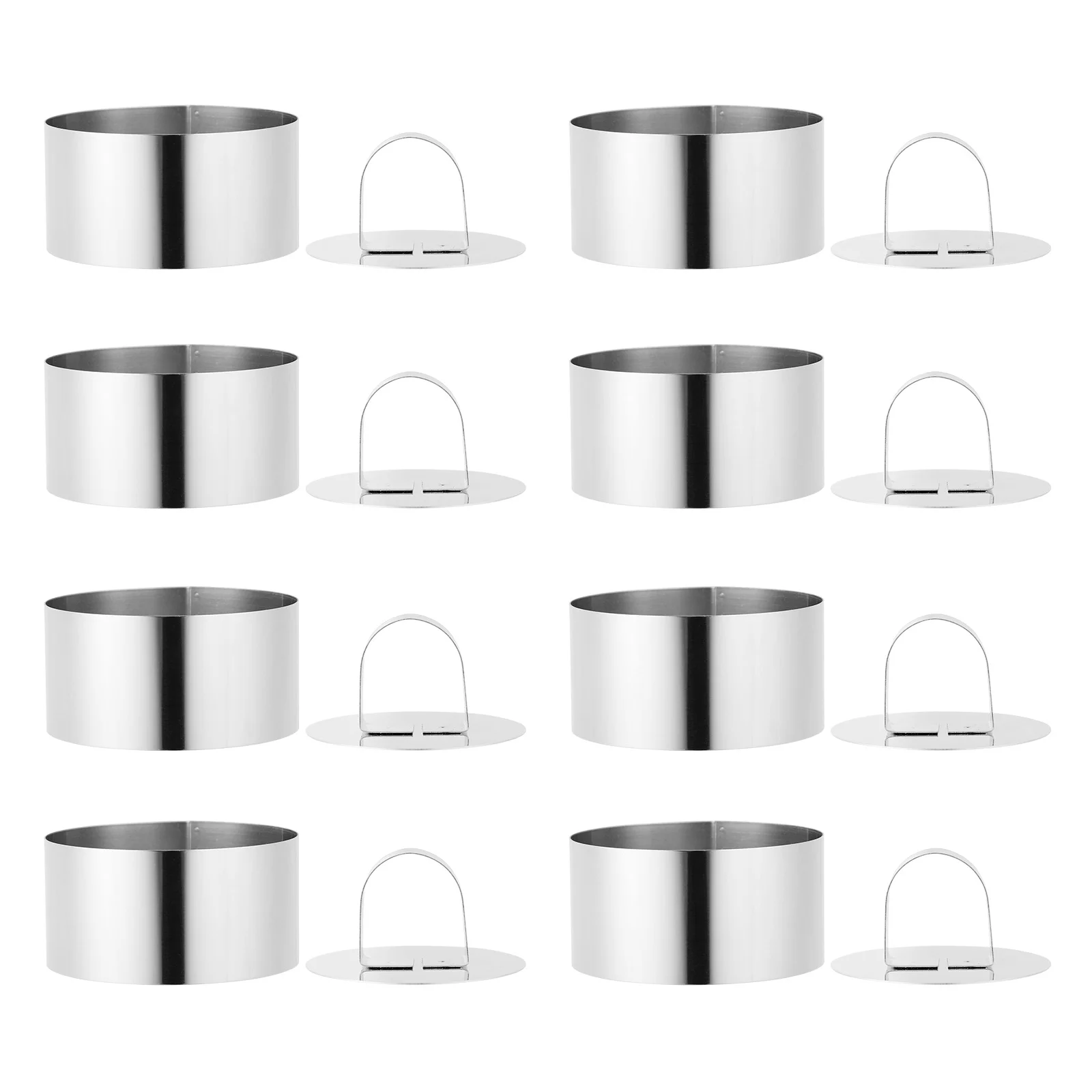 

8 Pcs Stainless Steel Biscuit Mold Cookie Molds Kitchen Tools Funnel Mousse Ring Cake Moulds Lovely