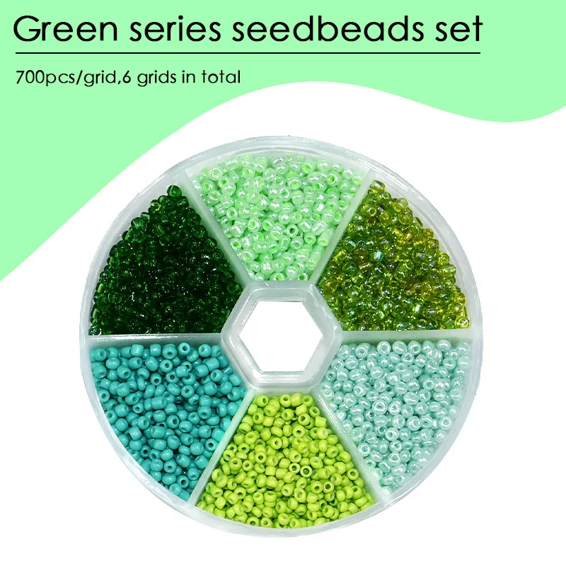 Premium Color Matched Seed Beads Kit Round Glass Beads For Jewelry Making DIY Small Beads For Needlework Craft Bracelet Necklace