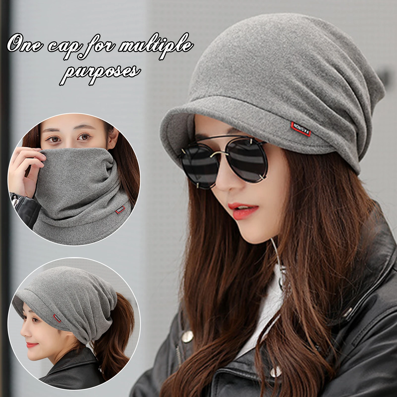 

Women's Cotton Hat Thick Warm Windproof Simple Solid Color Beanie Hat Exquisite Gift Nice Unique Adjustable for Outdoor Use