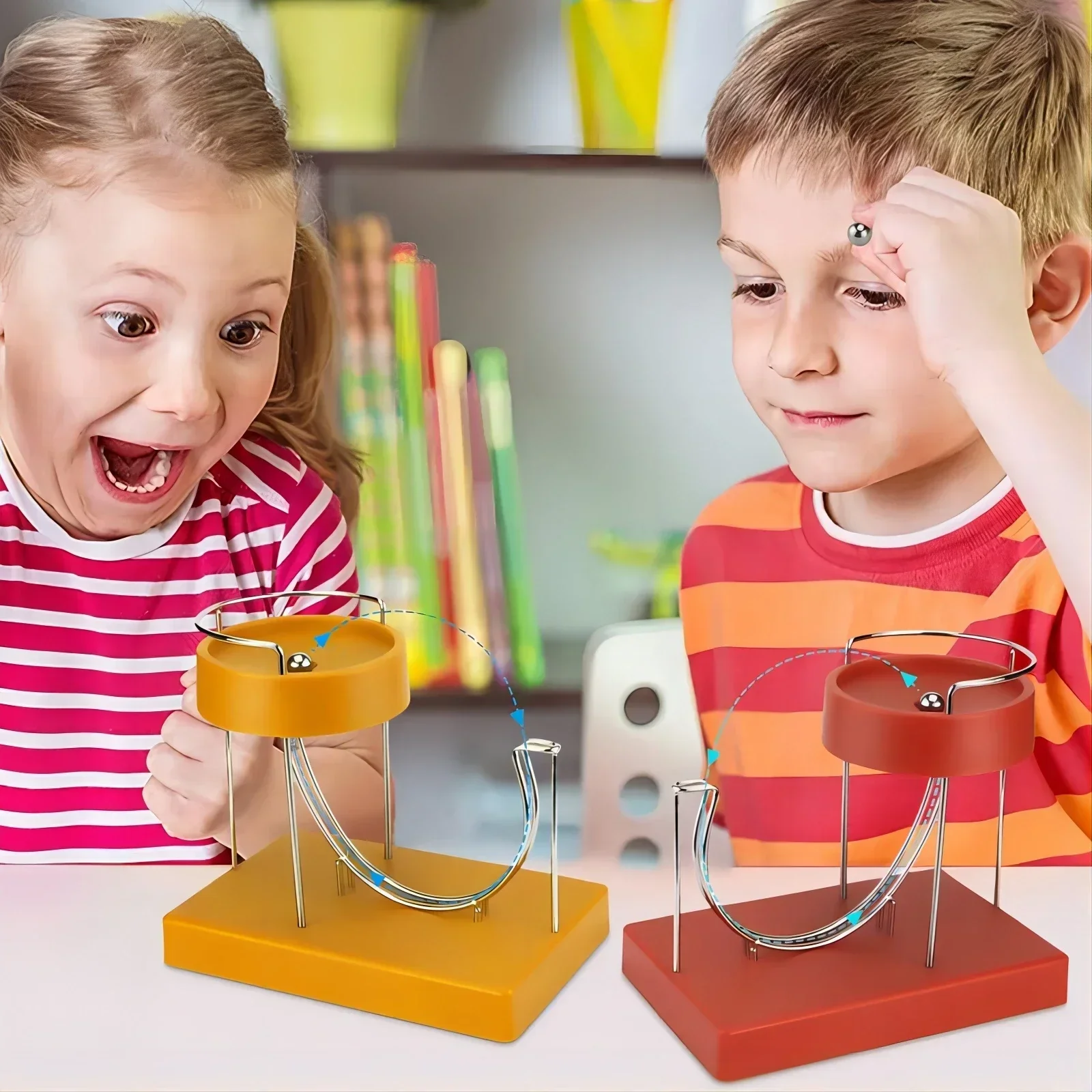 Деревянная пасхальная вечная мраморная машина кинетическое искусство для школы