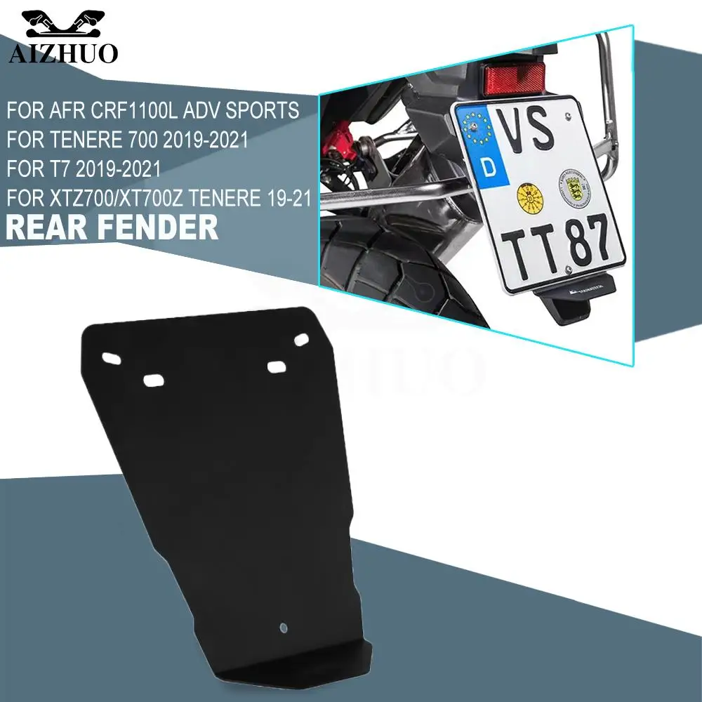 

Motorcycle License Plate Bracket Extension Fender Extender Mudguard For Yamaha Tenere 700 Rally XTZ700 XT700Z T7 2019 2020 2021