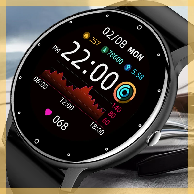 

2022 New Smart Watch Men Full Touch Screen Sport Fitness Watch IP67 Waterproof Bluetooth For Android ios smartwatch Men+box