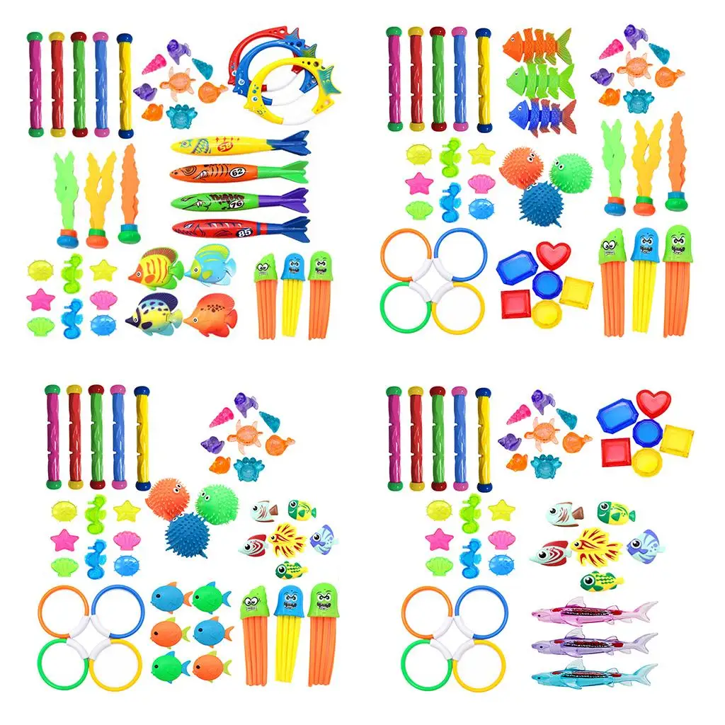 

Набор для плавания и дайвинга, игрушечный плавательный бассейн, кольца для дайвинга, морские водоросли, для обучения детей, 1 шт./набор