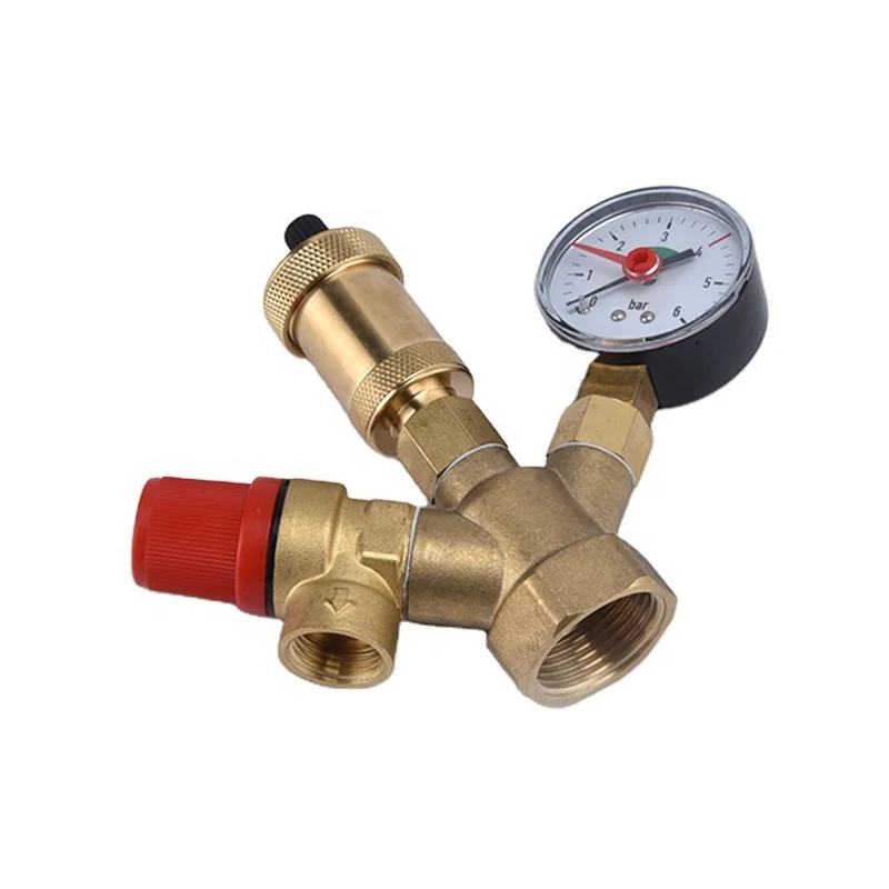 

Safety Valve Set, Brass Safety Valve With Manometer
