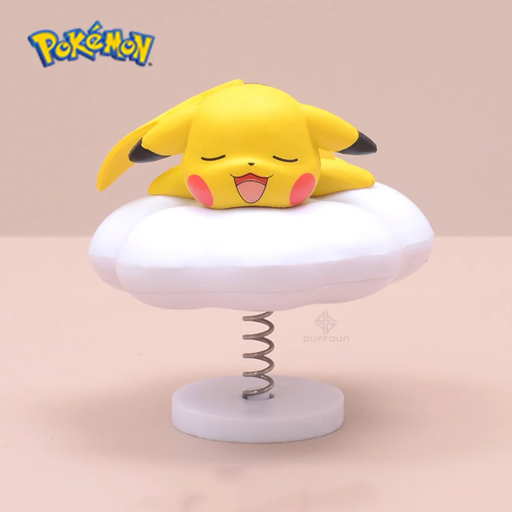 

Cloud Prone Posture Pikachu Model Cartoon Characters Pet Elf Pokemon Action Figures Toy Room Decoration Vehicle Mounted Ornament