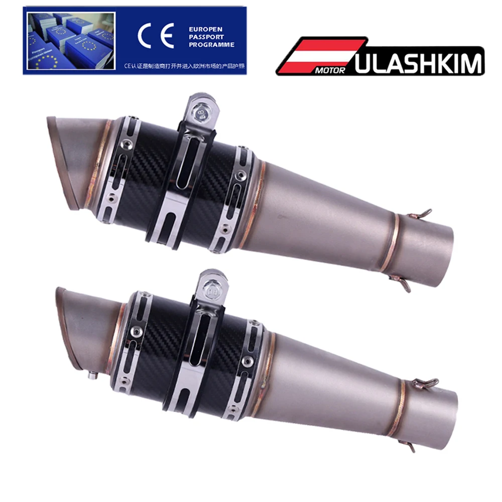 

36~51mm Universal Motorcycle Carbon Fiber Exhaust Muffler Escape Dirt Bike ATV Slip On F800GS ADVENTURE R1200GS ADVENTURE F700GS