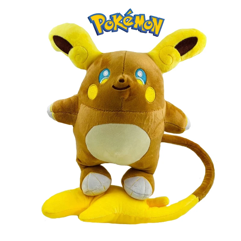 

30cm TAKARA TOMY Pokemon Plush Alola Raichu Stuffed Toy Anime Plush Pillow Kawaii Mouse Pokémon Decor Doll Gift Toy for Kids
