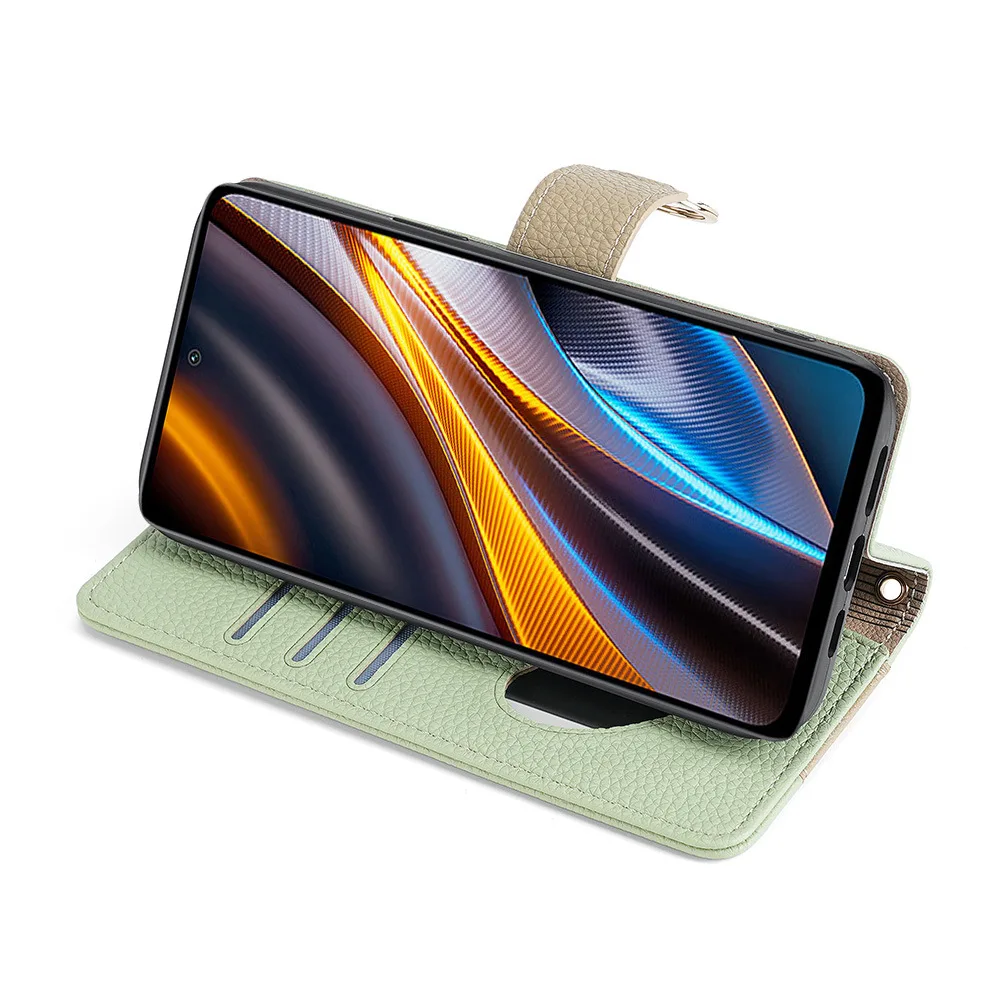 Кожаный чехол-кошелек с металлической цепочкой и кольцом на молнии для OPPO Realme V30t