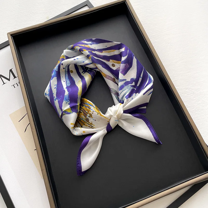 

2022 квадратный шарф из 100% натурального шелка Тутовый женский модный шейный шарф офисный платок Женская Бандана шаль шарфы