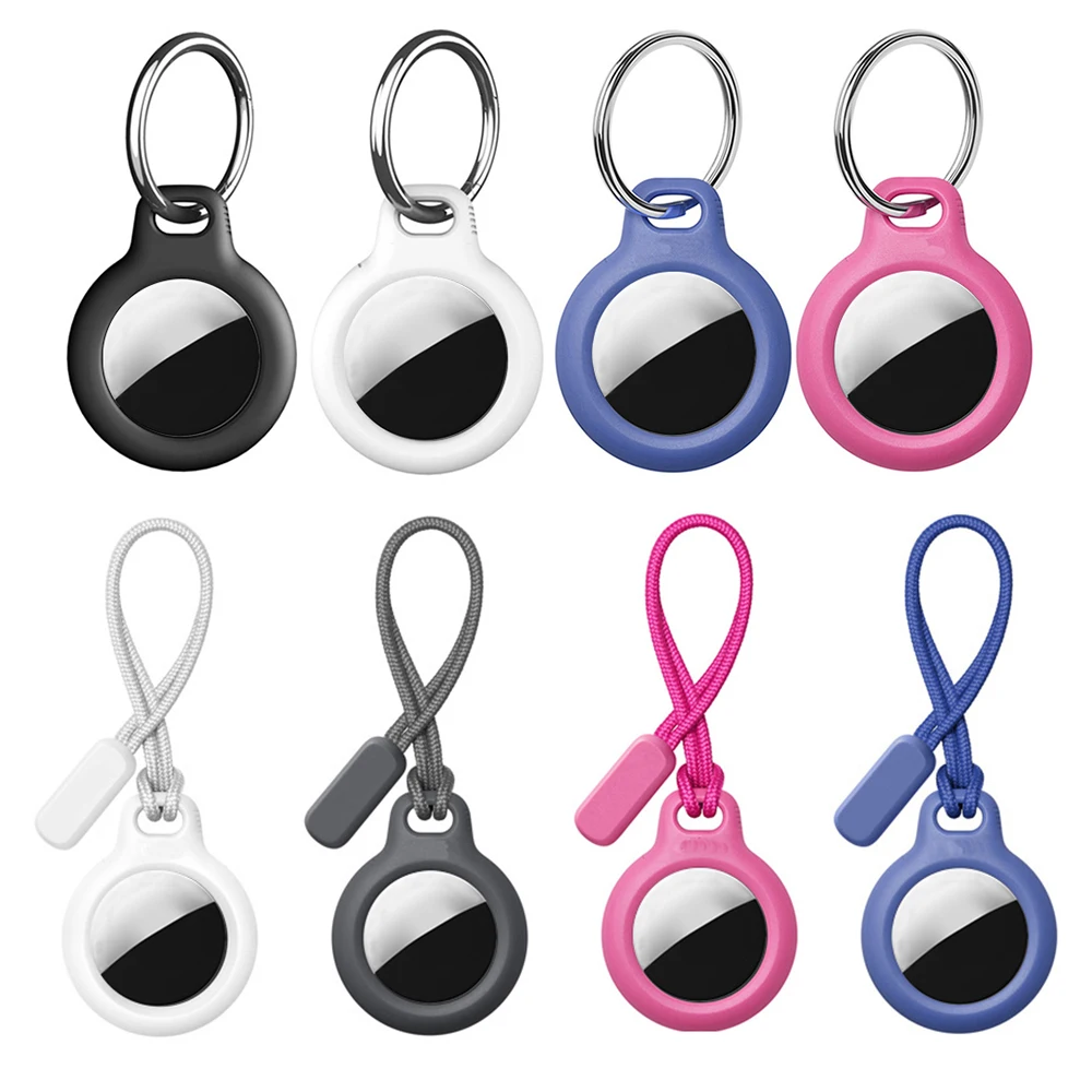 Keychain For ​Apple Airtag Case Key Ring Protective Case For Airtag Tracker Locator Device Anti-Lost For Air Tag Case Llavero
