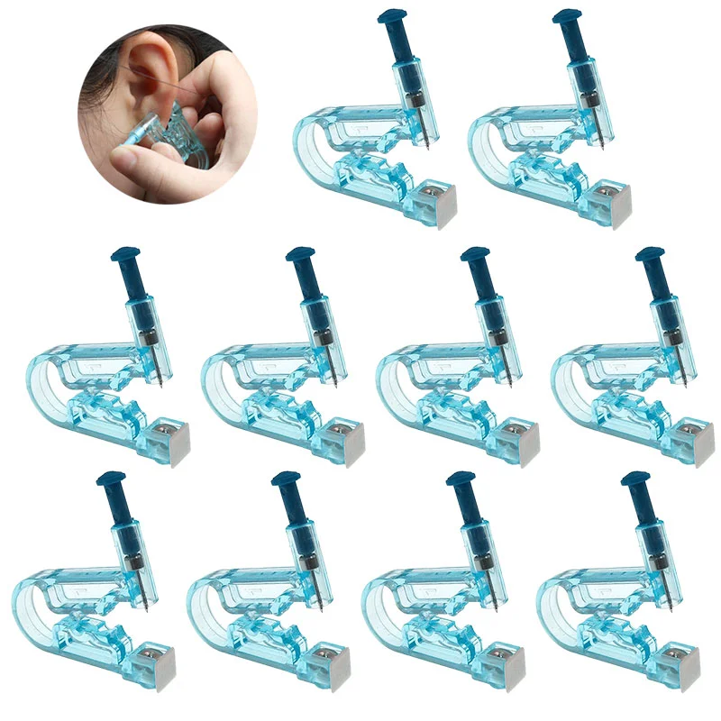 

1/5/10pcs Ear Piercing Gun Kit Disposable Disinfect Safety Earring Piercer Machine Studs Nose CLip Body Jewelry Piercing Tools