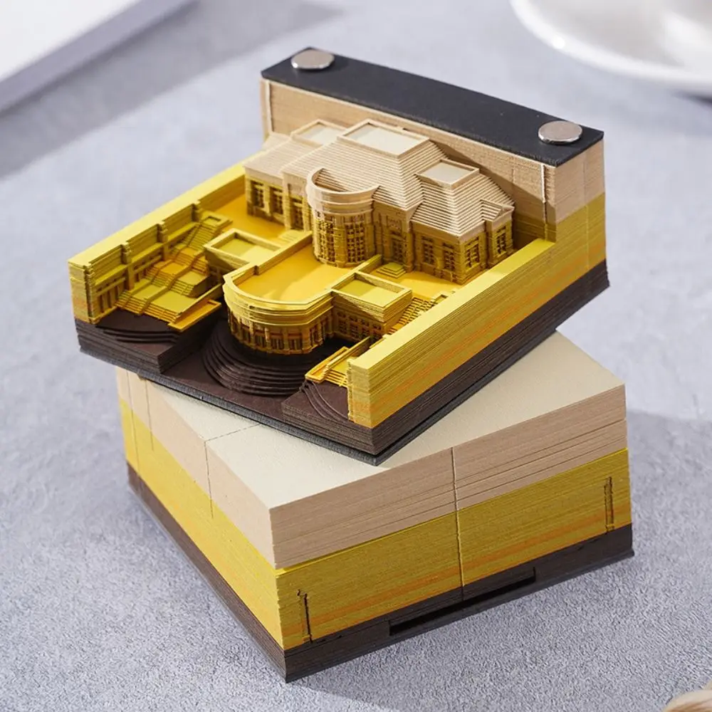 Клейкие заметки 3D креативные резьбовые изделия из бумаги с ручной росписью