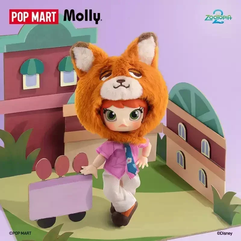 Фото POPMART MOLLY ZOOTOPIA 2 Серия, масштаб 1/12, милая аниме-фигурка, слепая коробка — коллекционные загадочные куклы-сюрпризы, подарок №4