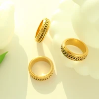 minimalist women jewelry stainless steel hip hop ring silver rose gold color 18k gold metal rings for women jewelry party gift