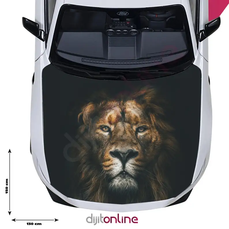 

Lion Car hood decal, Lion Decal, Lion Hood Wrap Graphics Decal