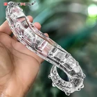 Реалистичный фаллоимитатор BLACKWOLF, стеклянный фаллоимитатор, Хрустальный пенис, большая Анальная пробка для точки G, секс-игрушки для женщин