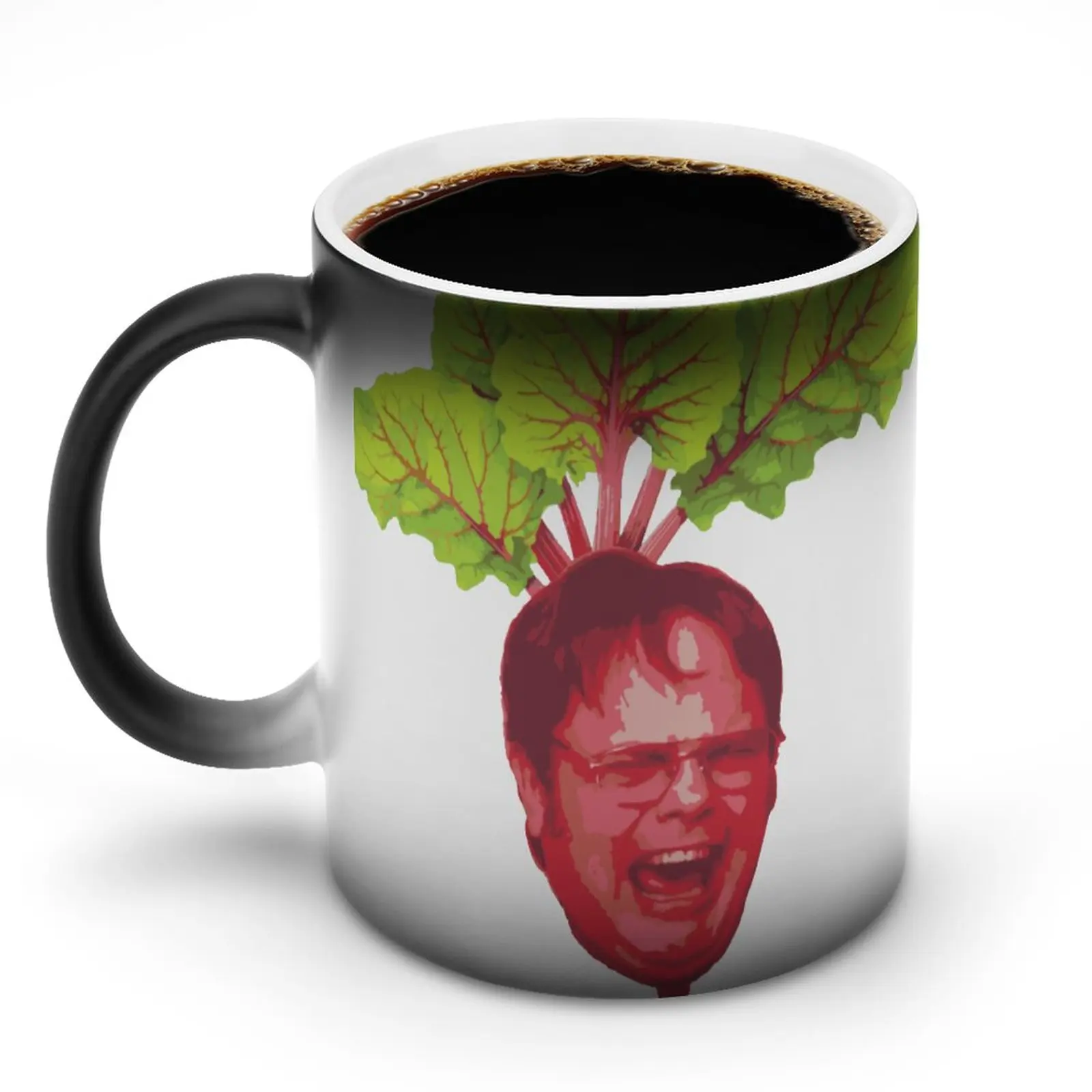 

Кружка для свеклы Dwight Schrute, Офисная забавная кружка Джим хэлперт латте, меняющая цвет, креативные винтажные фарфоровые чашки