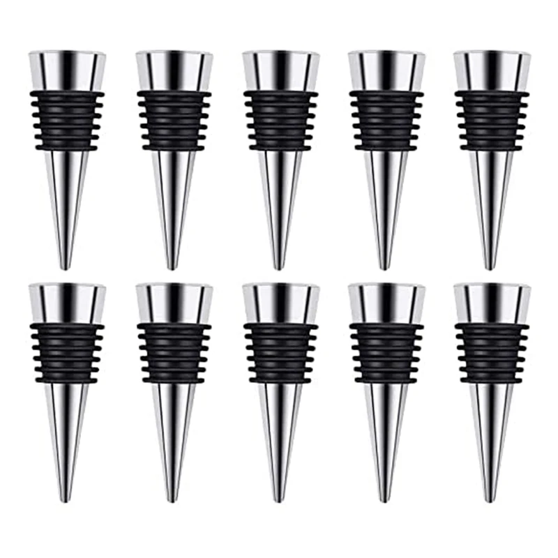 

Wine Stopper,10Pcs Reusable Bottle Stoppers With Leak Proof Airtight,DIY Wine Cork For Bar,Holiday Party,Keep Wine Fresh