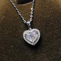 2022 new arrival luxury heart necklace for women anniversary gift jewelry wholesale x7416