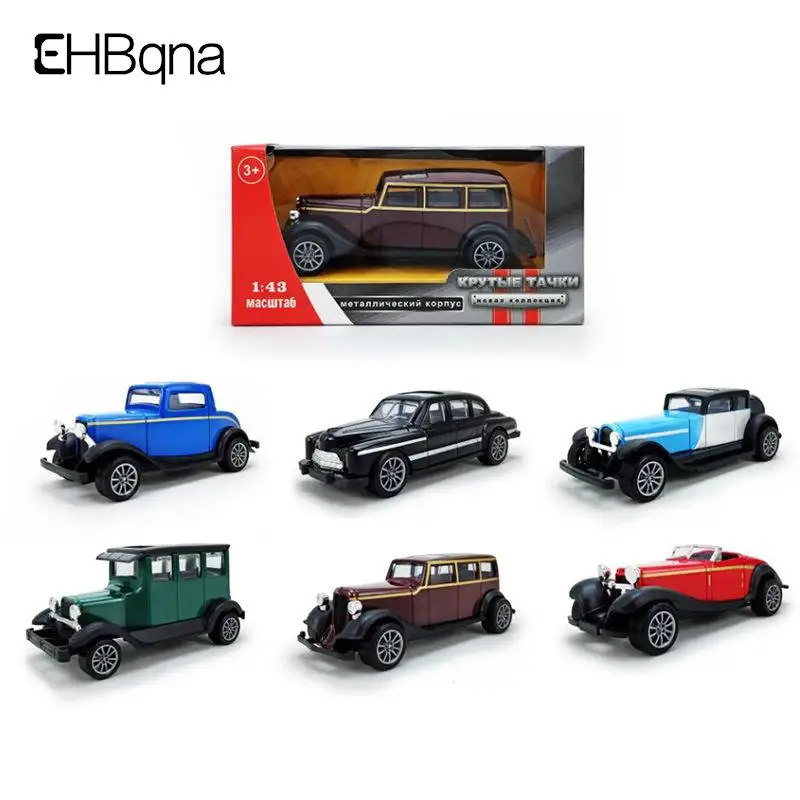

1:43 Alloy Vintage Diecast Car Model Classic Pull Back Car Model Miniature Vehicle Replica For Collection Gift For Kids Adults