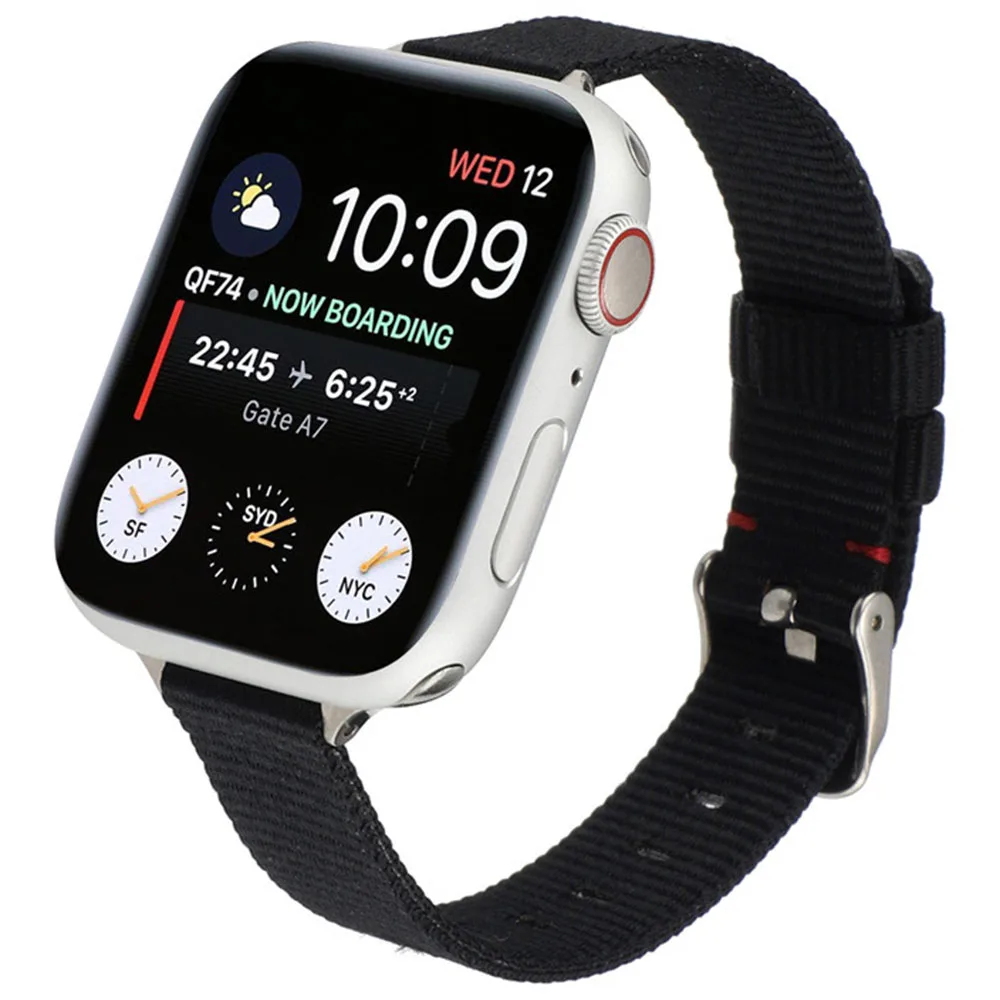 

Ремешок Плетеный для Apple Watch Band, изящный холщовый браслет для Iwatch SE Series 7 6 5 4 3 2 1, 14 мм 45 мм 41 мм 44 мм 42 мм 40 мм 38 мм