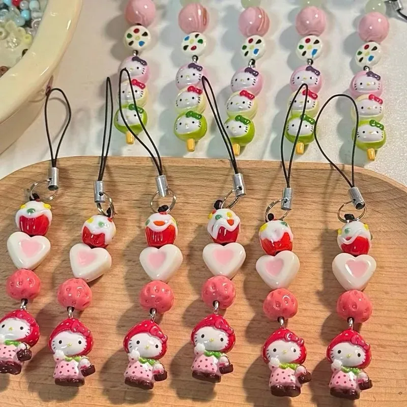 Kawaii Hello Kitty Series брелок Cos Dress Up кролик ангел клубника мультяшные цепочки для