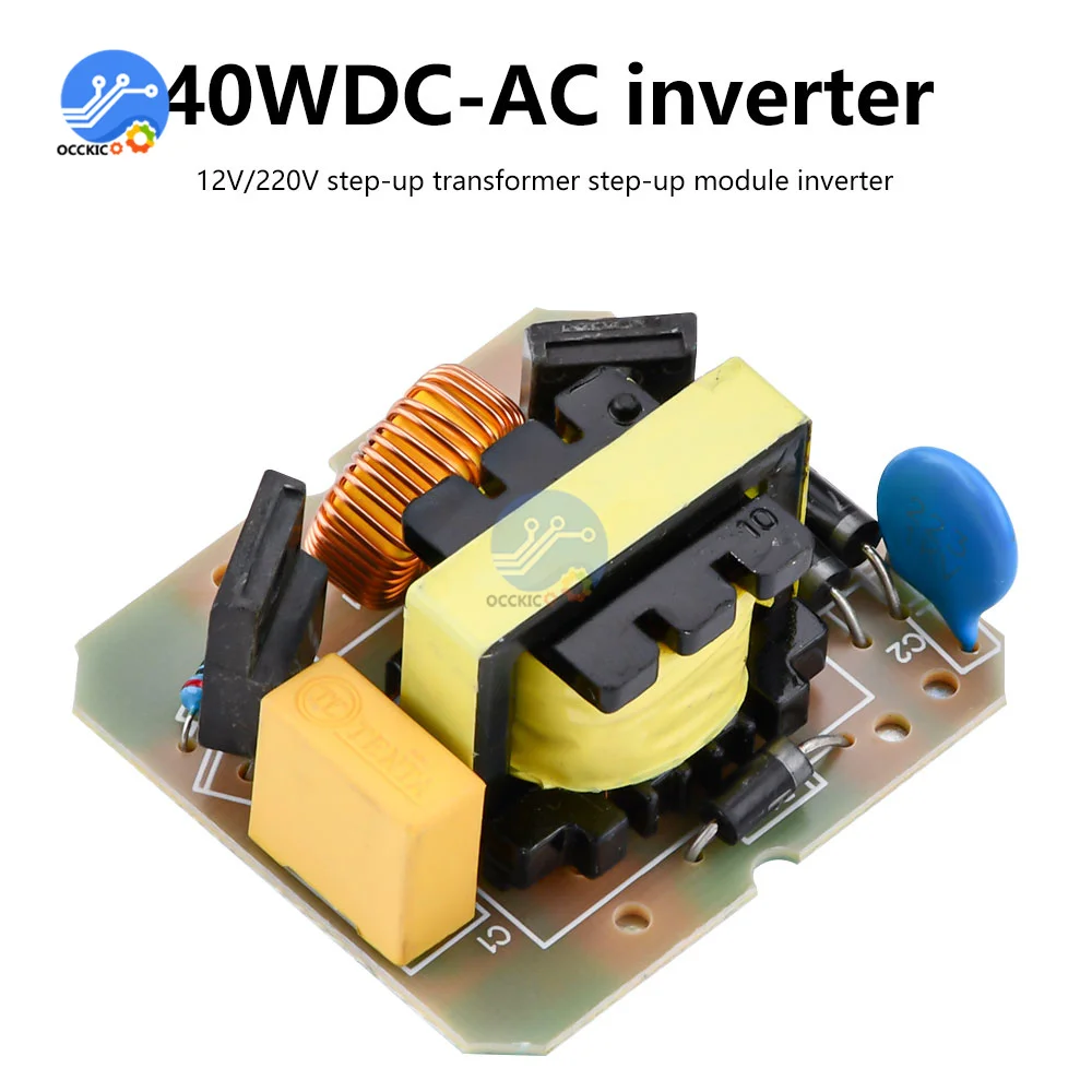 

12V to 220V Step UP Power Module 40W DC-AC Boost Inverter Module Dual Channel Inverse Converter Booster Module Power Regulator