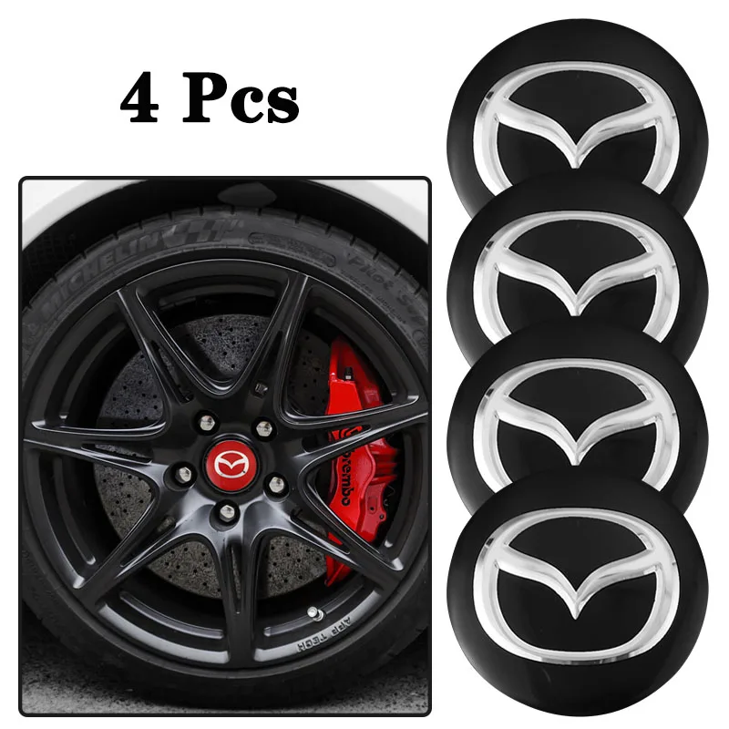 Автомобильная эмблема, наклейки на ступицу колеса, 56 мм, 4 шт., для Mazda 6, 3, 2, Angkesaila CX3, CX4, CX5, CX7, CX9, CX30, RX8, MX5, MX3, MS MP