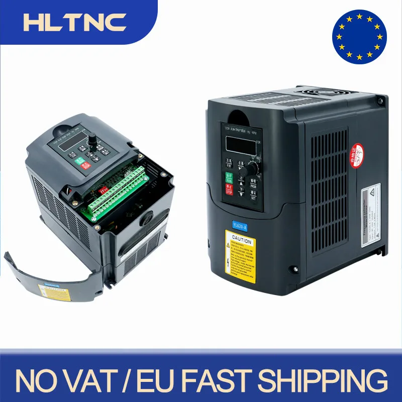 Vfd Monofásico Entrada 220v e Fase Saída 220v Conversor de Freqüência Velocidade Ajustável Inversor de Freqüência ue 2. 2kw 1.5kw