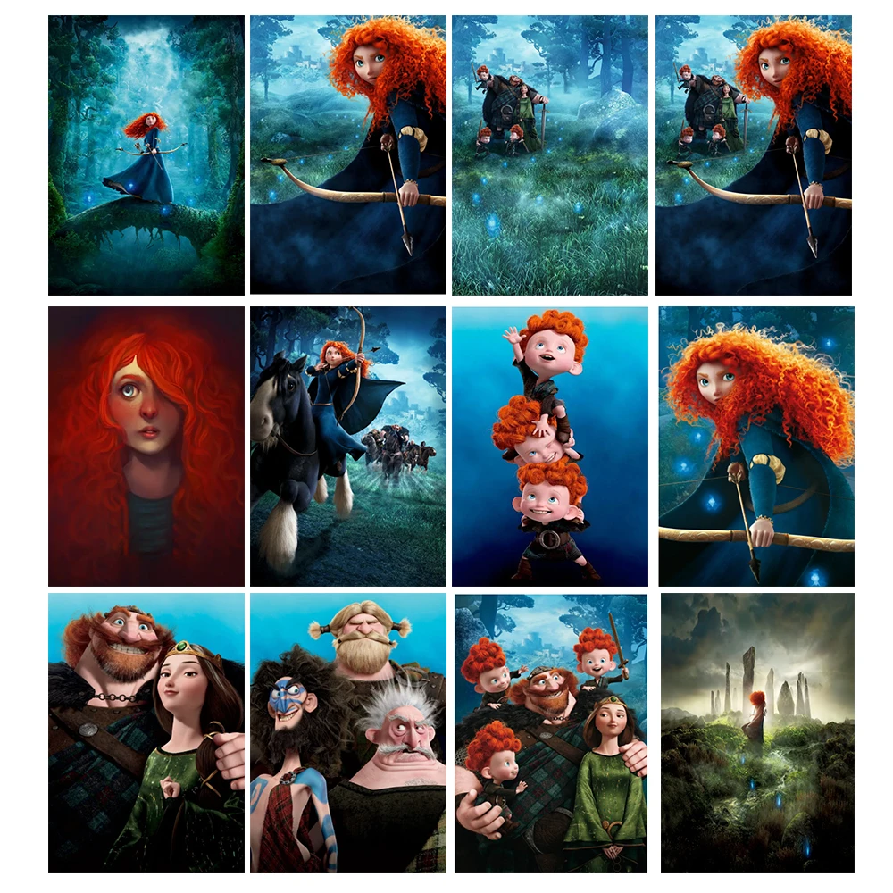 

Алмазная живопись «сделай сам» Disney 5D, храбрые Мультяшные принцессы Merida, абсолютно новые Стразы высокого качества