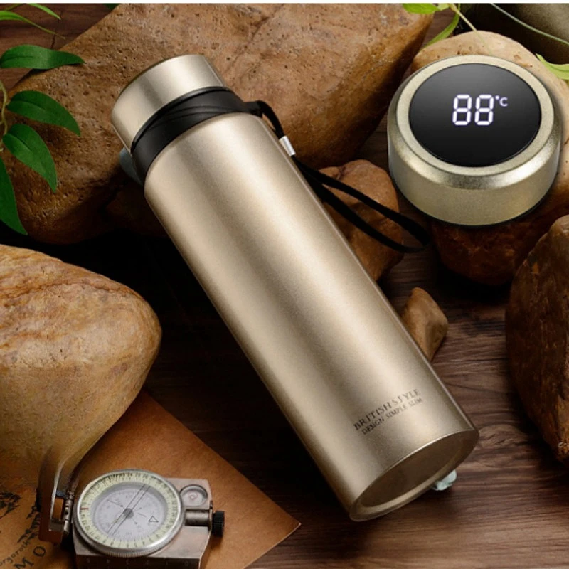 Термос из нержавеющей стали 304 с интеллектуальным дисплеем температуры большой