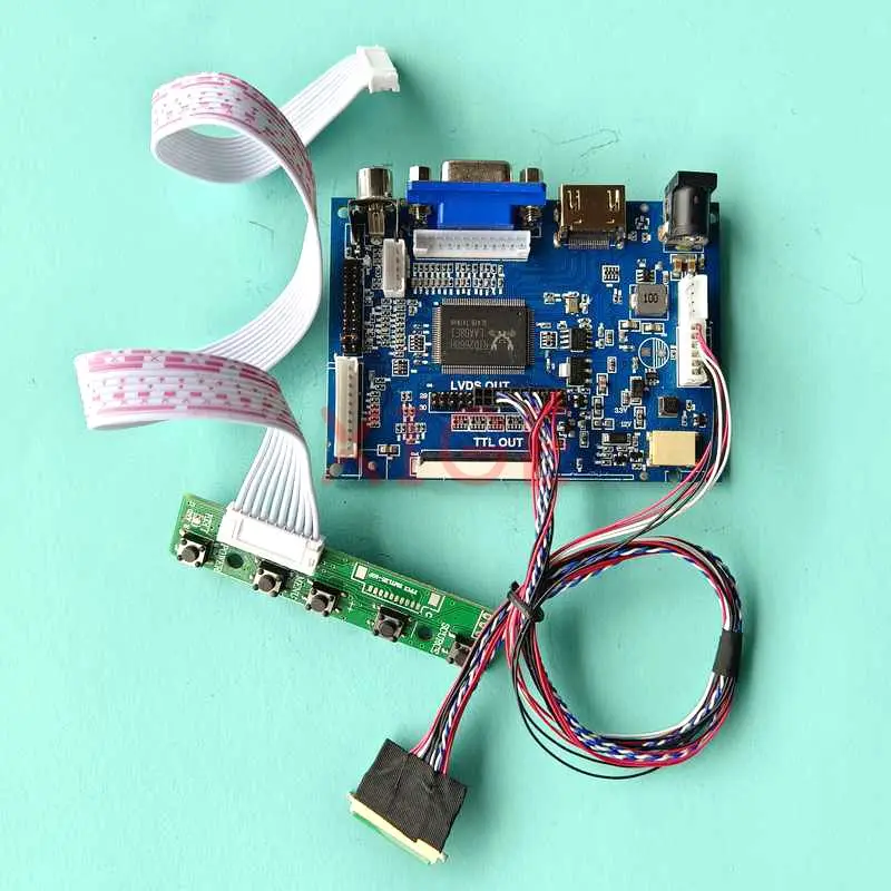 

VGA AV LCD Monitor Controller Drive Board DIY Kit LVDS Matrix 60Hz WLED For LP156WH3-TLA1/TLS1/TLT1 40 Pin 1366*768