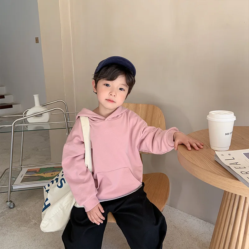 

Весенние хлопковые розовые толстовки с длинным рукавом для мальчиков, Детские повседневные толстовки