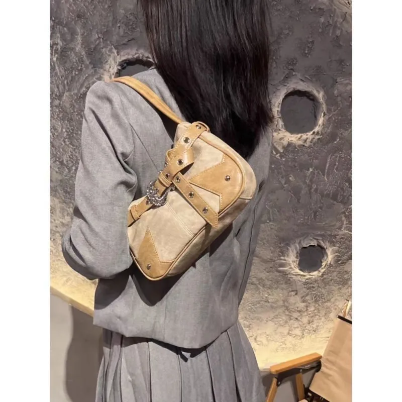 

Женская джинсовая сумка Fanchila, винтажная текстурная сумка через плечо в западном стиле, 2023