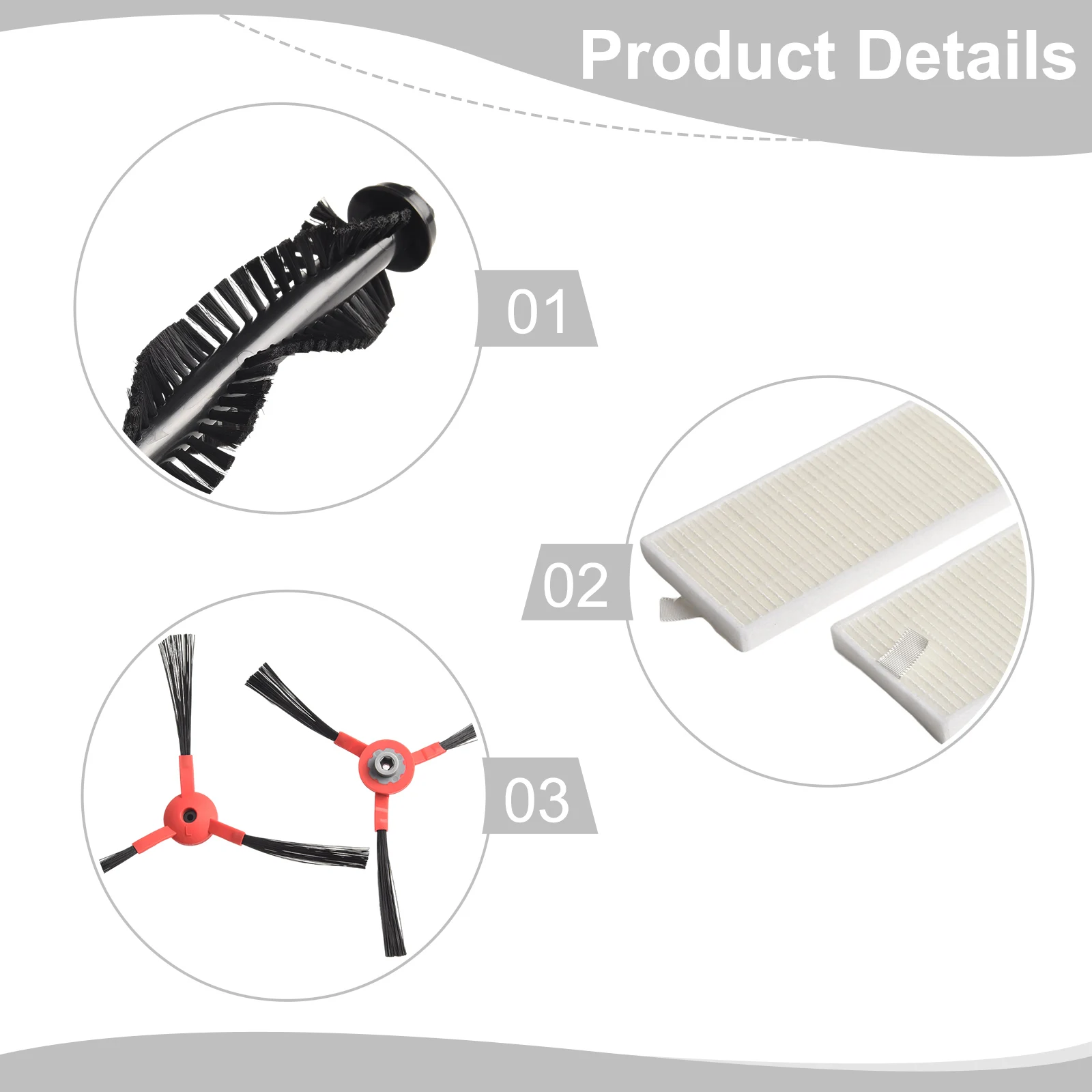 Фильтры роликовая щетка моющийся фильтр робот-пылесос боковая запасные части