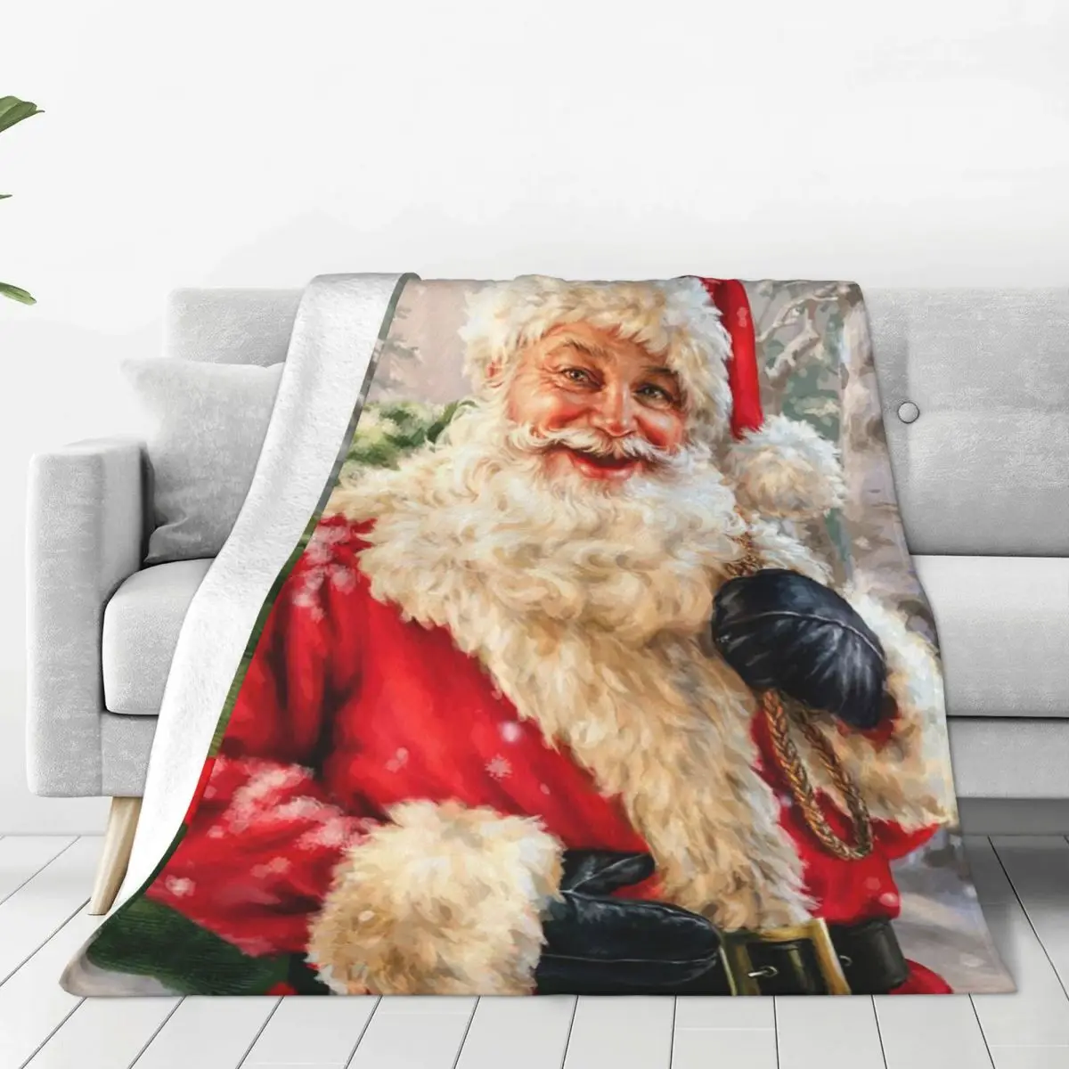 

Dona Gelsinger Christmas Blanket Cover Fleece Nordic Merry Christmas New Year Soft Throw Blankets for Bedroom Sofa Bedspread