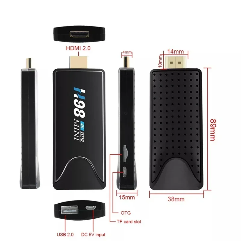 ТВ-приставка BOXPUT H98 mini Smart TV Stick Android 10 2 ГБ/16 ГБ 4 ГБ/32 4K HDR