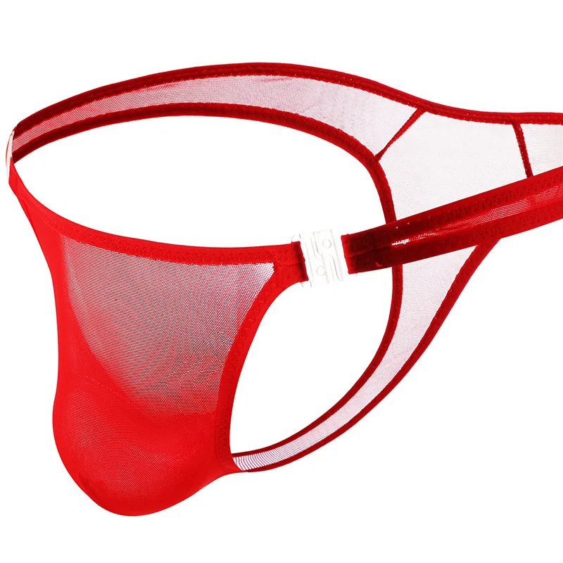 

Men Erotic Adjustable Comfortable Ultra-thin Breathable Mesh Triangle Men's Sexy Underwear Temptation U Convex Pouch