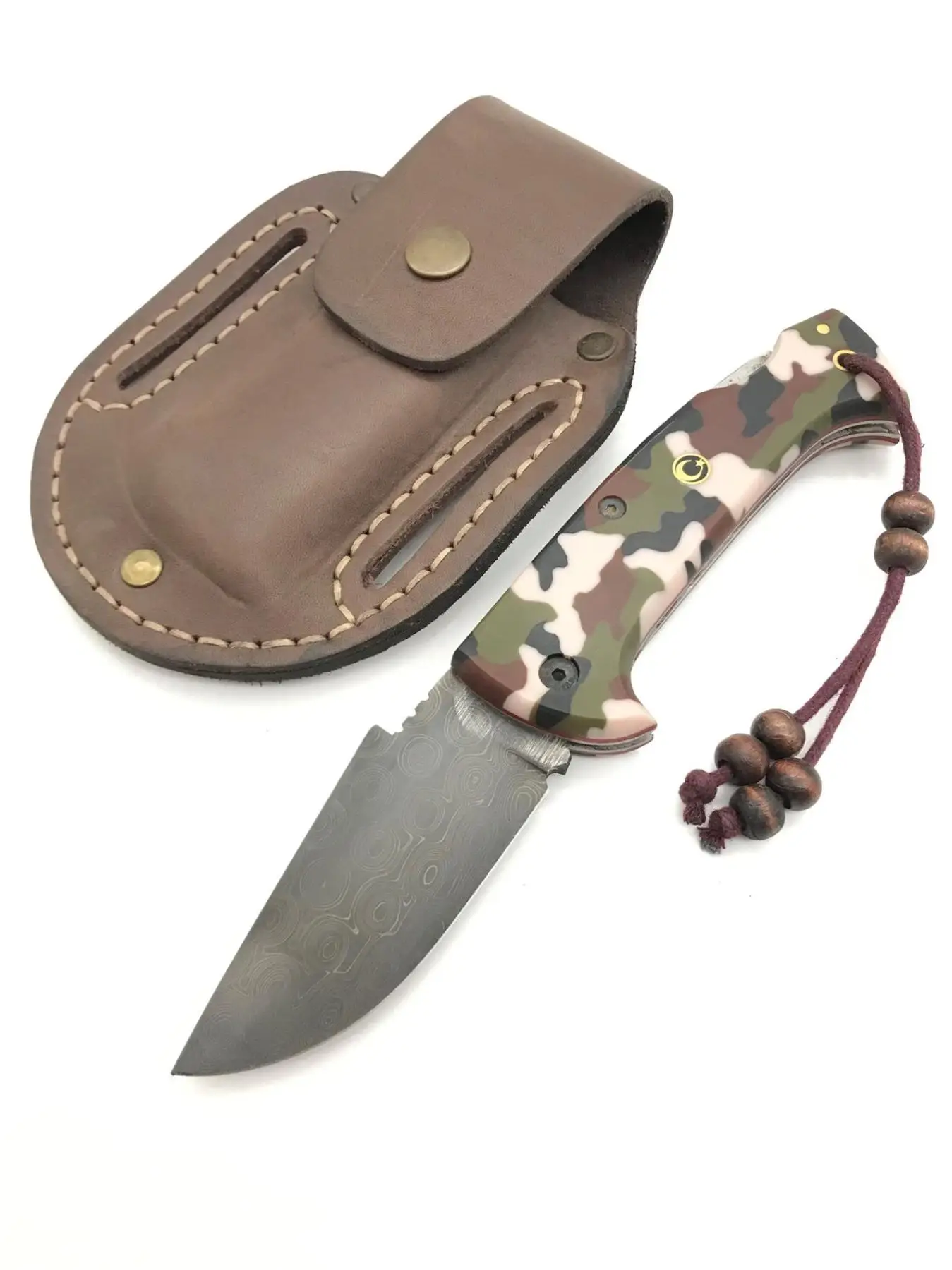 

Дамасский армейский нож ручной работы для кемпинга