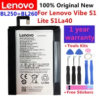 100 original for lenovo vibe s1 s1c50 s1a40 bl250bl260 battery rechargeable li ion built in mobile phone lithium polymertools