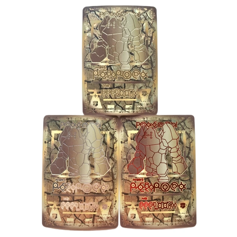 

Персонажи покемона, древняя серия тотем, рок-Бог, Regirock, лазерная бронзовая композитная карточка, аниме, Классическая игра, коллекционная игрушка