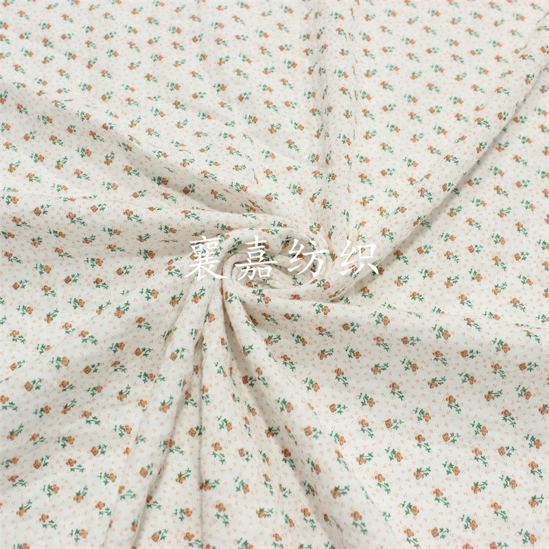 

50x135cm 100% Cotton Japanese and Korean Small Flower Double-layer Cotton Gauze Texture Crepe