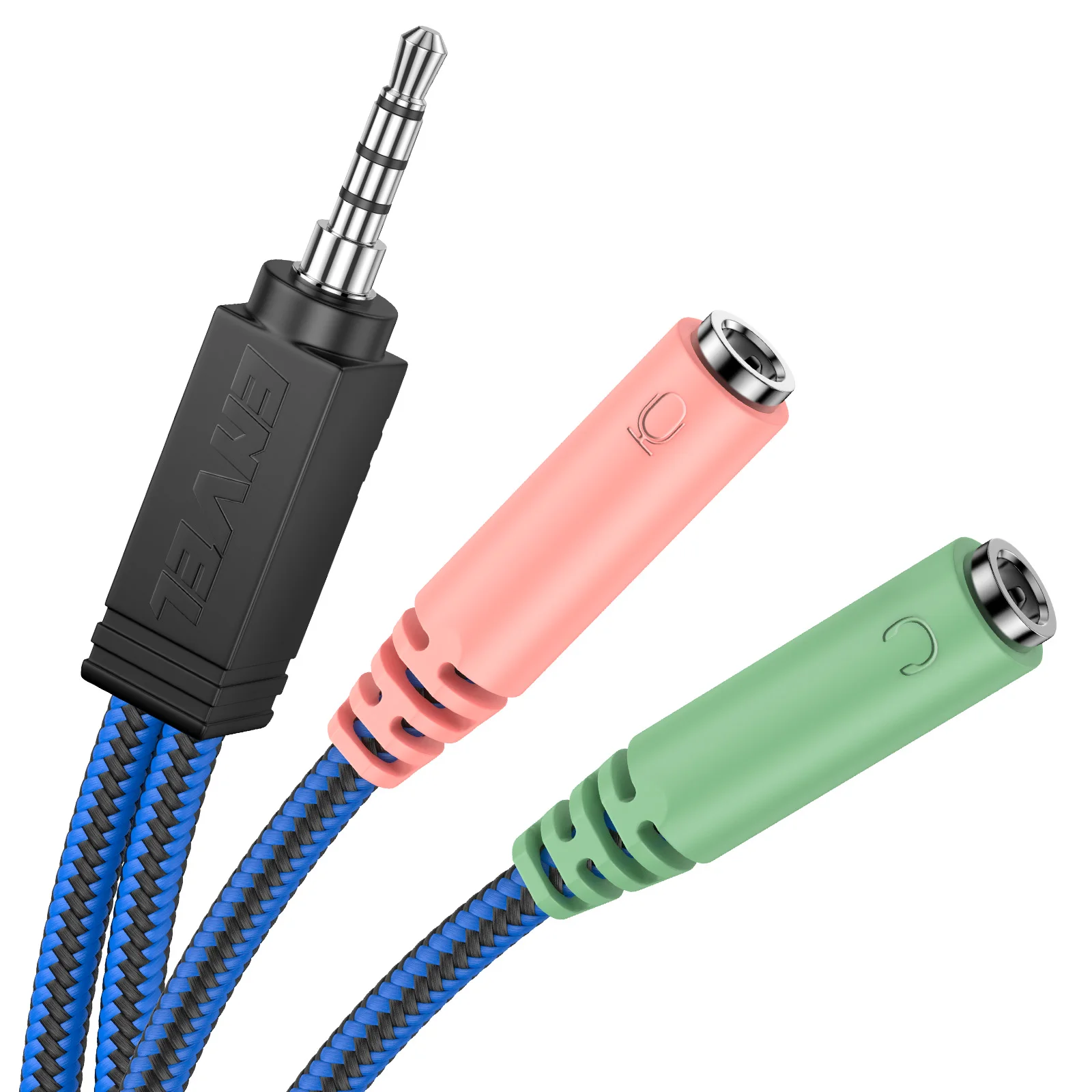 

Audio Splitter Cable 3.5mm Male to 2 Female Jack 3.5mm Mic Y Splitter Aux Cable，Microphone Headset Adap， For Laptop,PS4