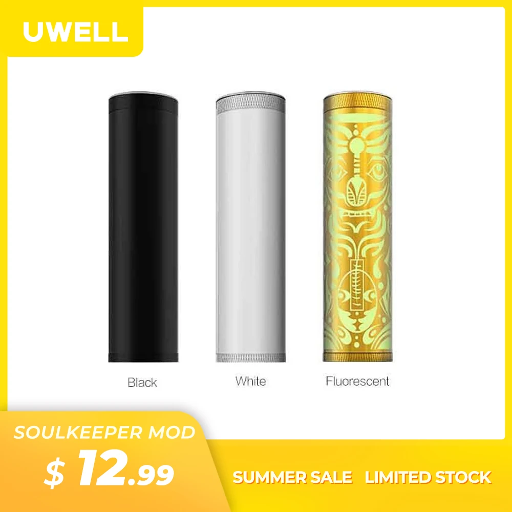 

UWELL Original Soulkeeper Mech Mod 110W Support Single 18650/20700/21700 battery E-cigarette Vape Mechanical Mod Accessories