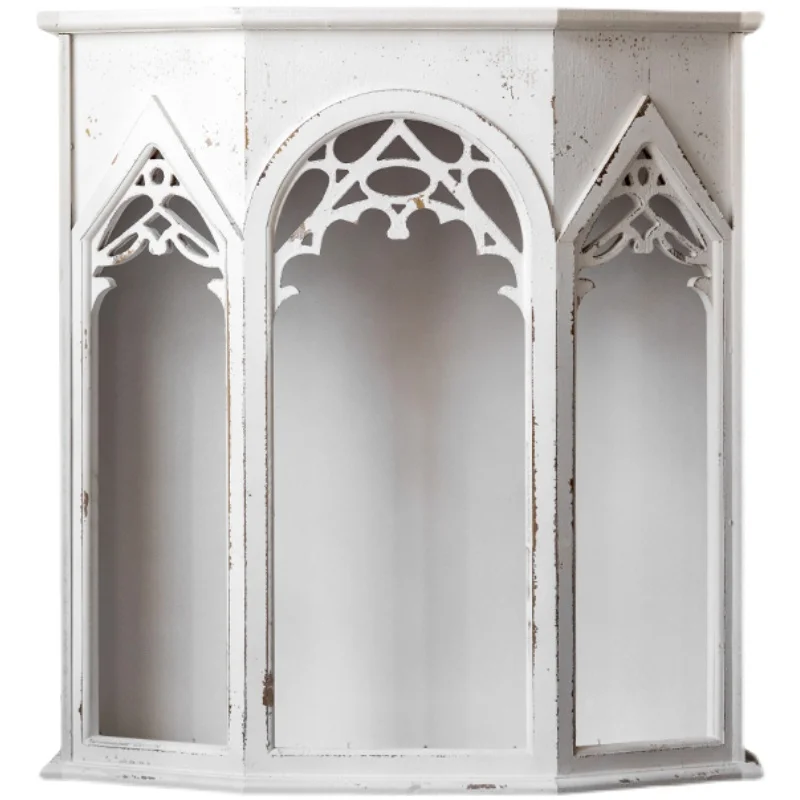 

YY Distressed Accessories Fireplace Mantel American Living Room Wall-Mounted Fireplace Cabinet
