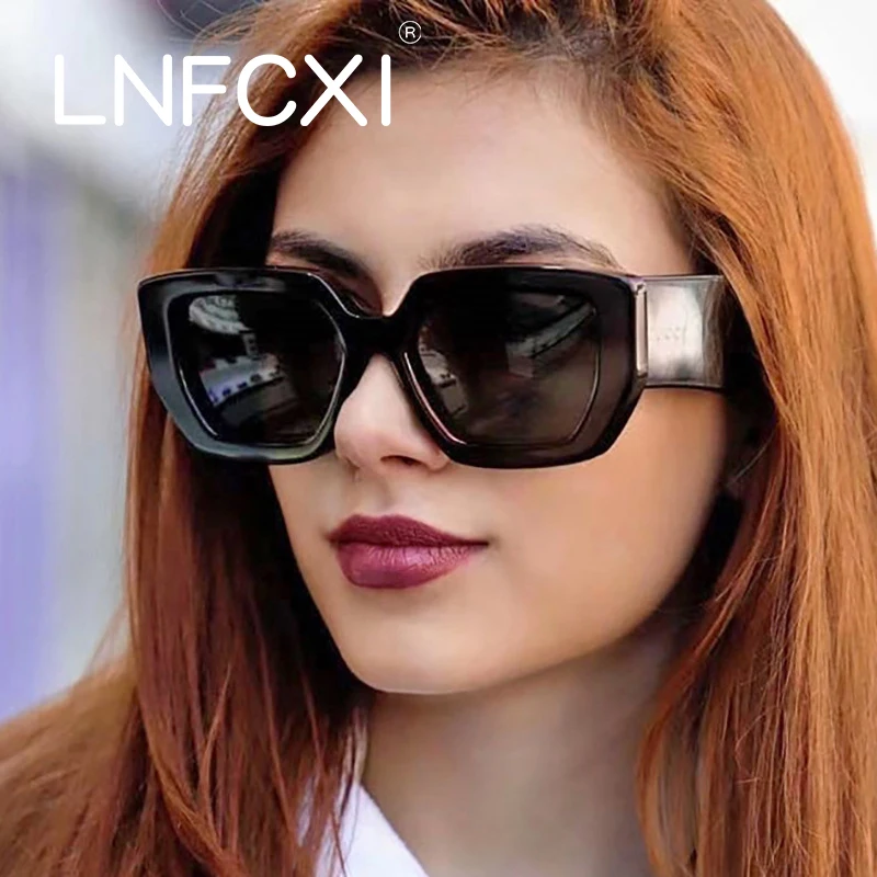 

LNFCXI Sunglasses for Women Glasses Men Fashion Eyewear Decorative Exquisite Square Driving Fishing Caming Gafas De Sol Hombre