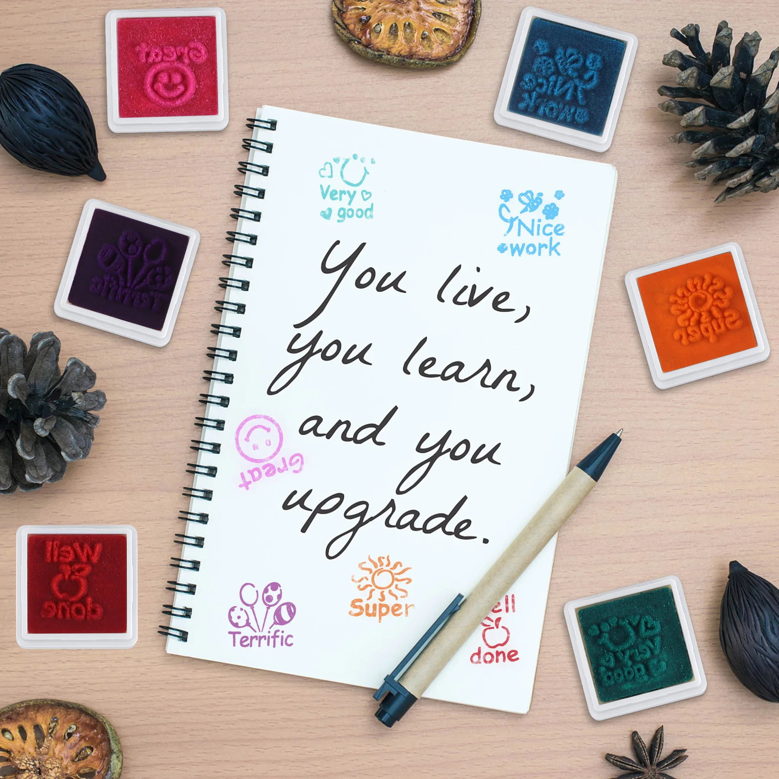 6 шт. ABS английский учительский штамп для поддержки портативного