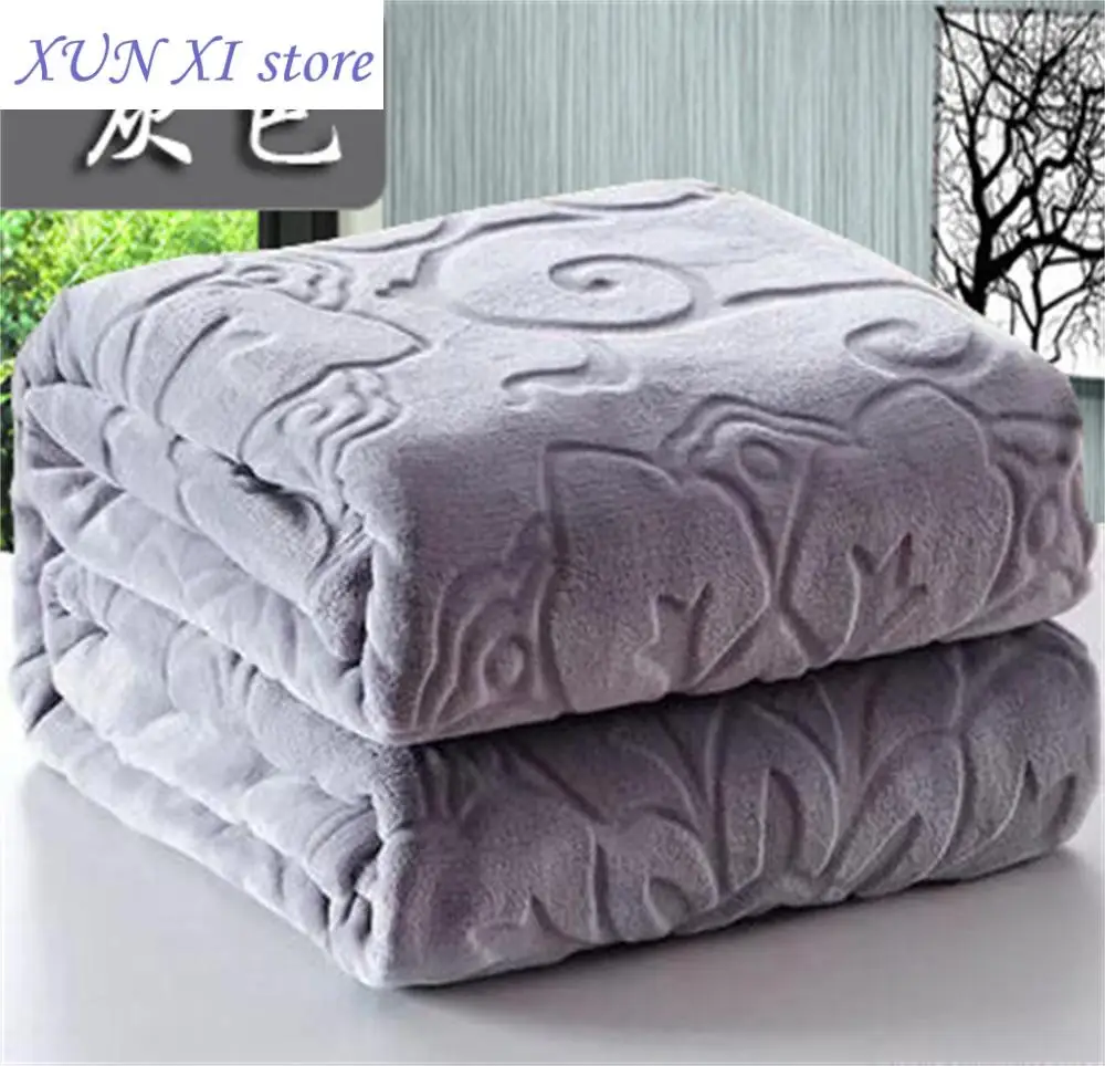 Новинка однотонное мягкое теплое бархатное одеяло осенне-зимнее покрывало для