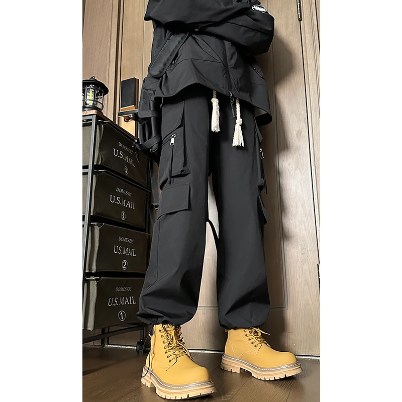  Boots Matching Pants Men's Spring and Autumn American High Street Paratroopers Tactical Tide Brand Plus size